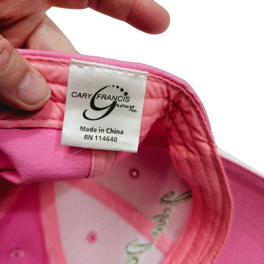 John Deere Pink Hat Cap‎ Green Embroidered Logo Adjustable Strapback